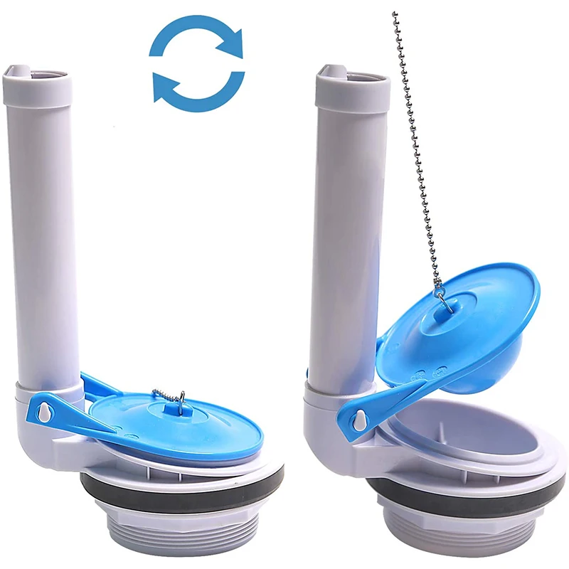 Toilet Drain Flush Valves Rubber Blue Tank Fittings Toilet Seal Water