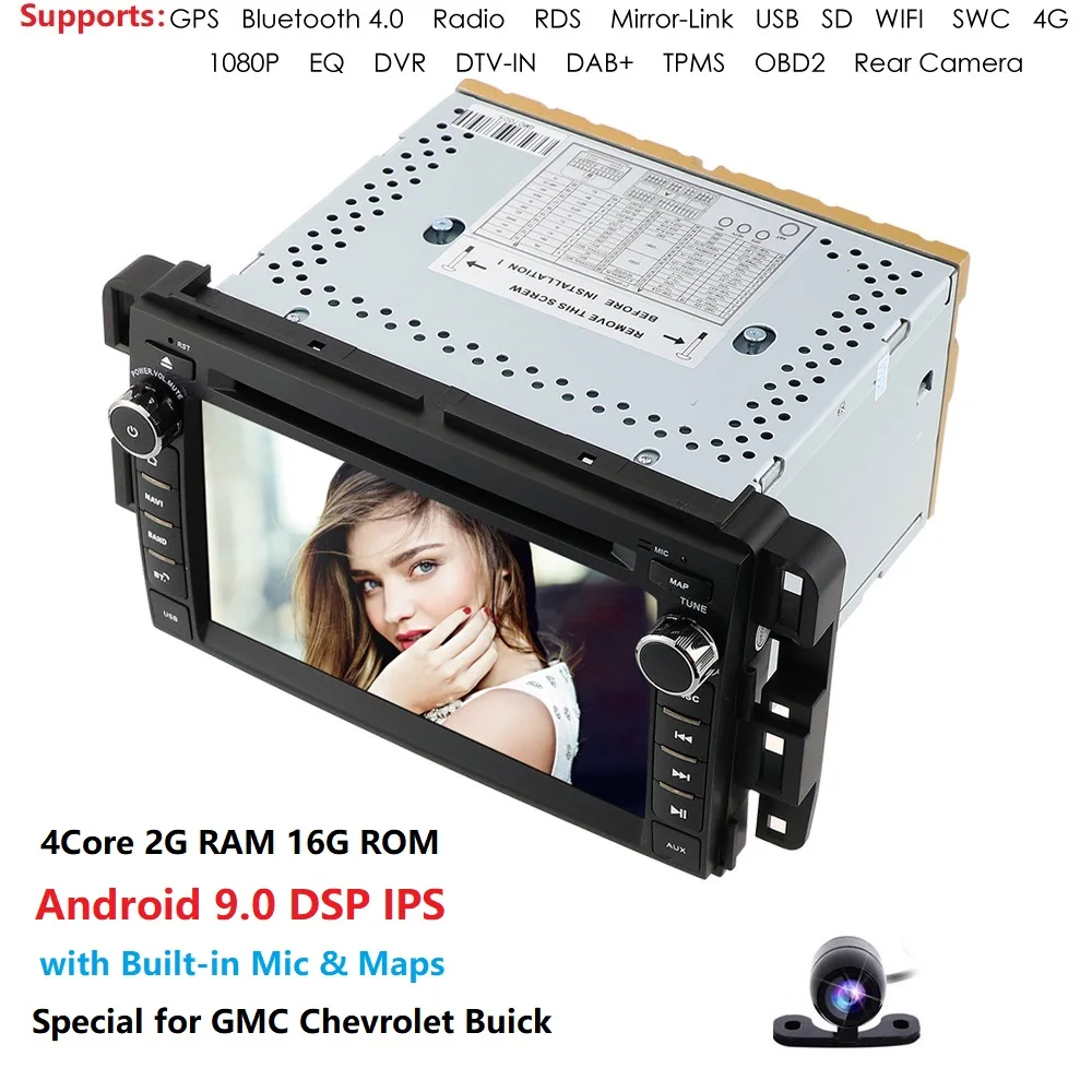 Автомобильный стерео dvd-плеер для GMC Chevy Silverado 1500 2012 GMC Sierra 2011 2010 7 дюймов четырехъядерный двойной Din в тире сенсорный экран FM