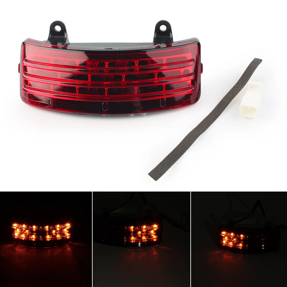 

Red Fender Rear Tri Bar LED Turn Signal Tail light For Harley Road Glide 2015 2016 2017 2018 & Street Glide 2014-2018 US Edition