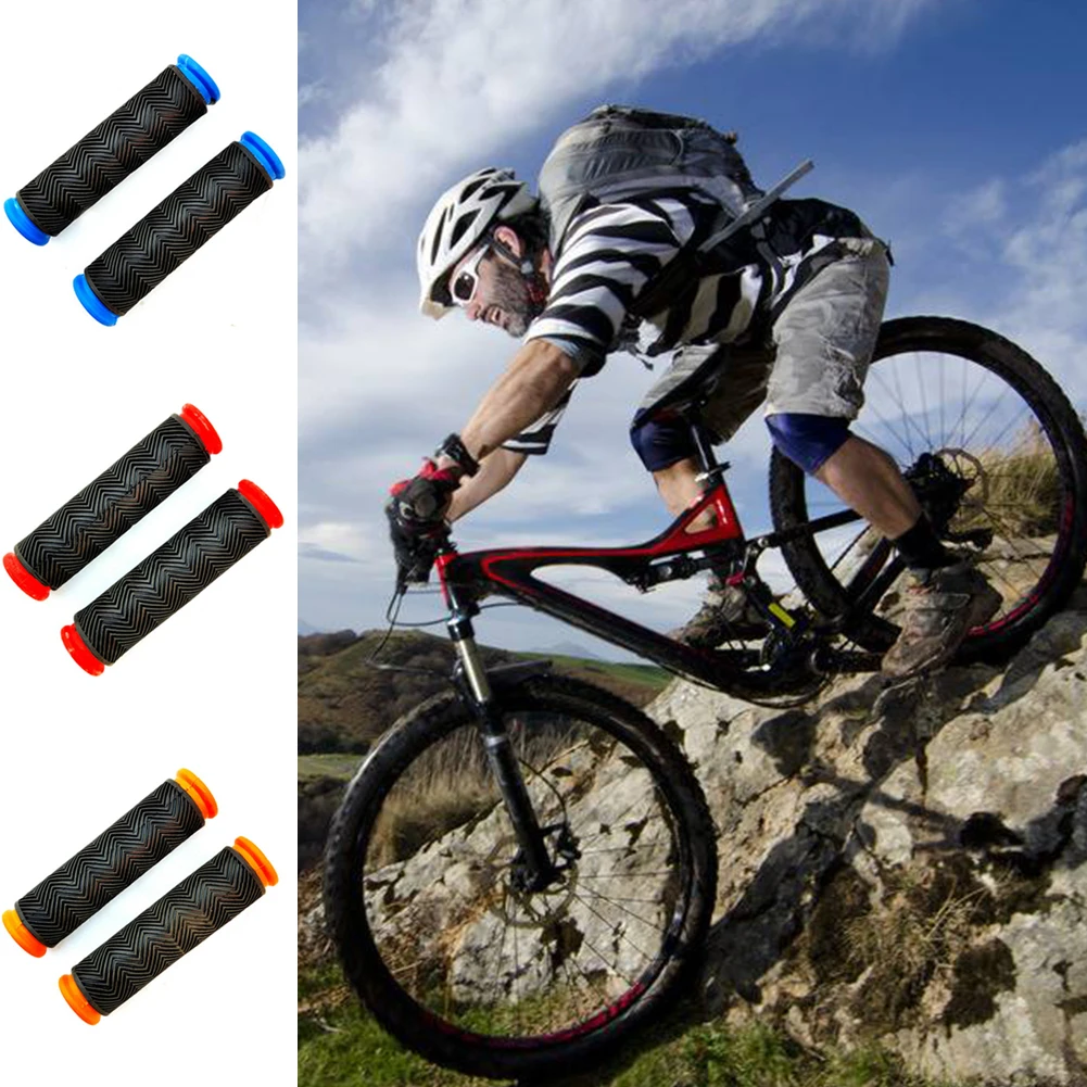 Чехлы для горного велосипеда противоскользящие с двойным замком резиновые противоударные велосипедные ручки для велоспорта