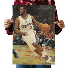 [H009] Звезда NBA Polo Ностальгический ретро плакат из крафт-бумаги экран для помещений кафе декоративная живопись