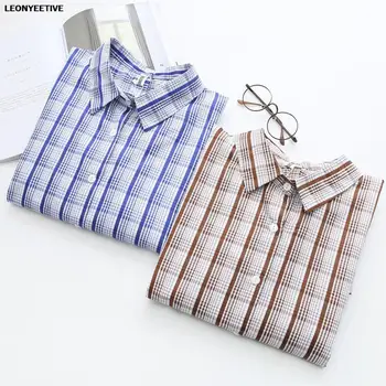 

Shirt Turn-down Collar Plaid Full Button Long Casual Regular Broadcloth Cotton,polyester 90-1912