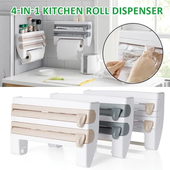 

Plastic Wrap Dispensers ABS Plastic Wrap Cutter Kitchen Gadgets Accessories Holders Storages