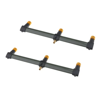 

2pcs 3 Rods Steel Buzz Bars, Dark Green, Length 31cm, Lightweight, M3/8 Threads