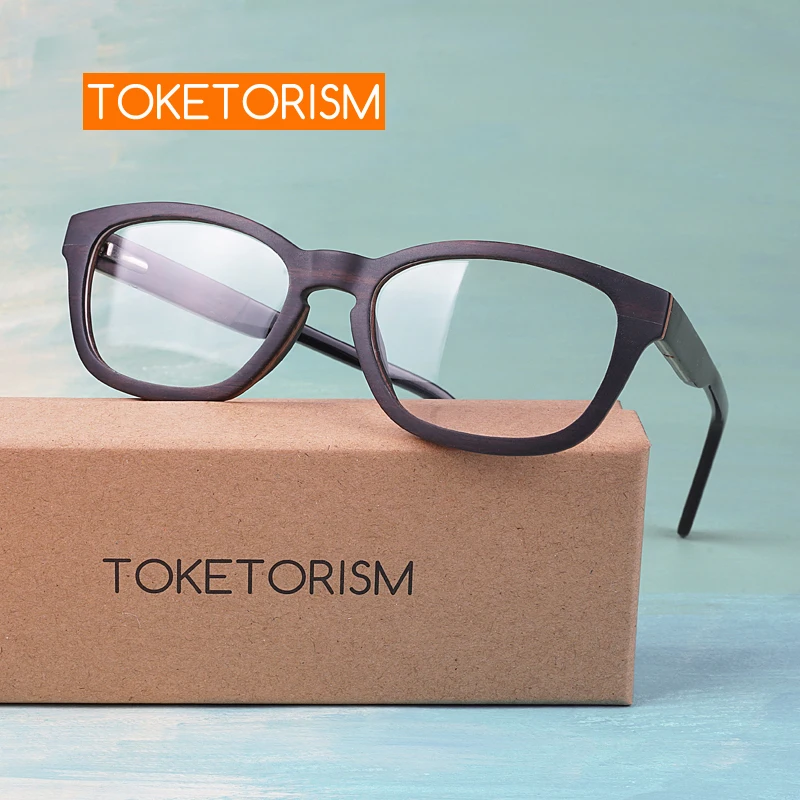 Toketorism ацетат и деревянные очки Оптические мужские оправа для очков в ретростиле женские очки 2106