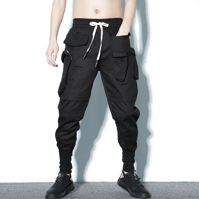 cristiano vacunación Mona Lisa Pantalones bombachos de estilo Hip Hop para hombre, pantalón de chándal  informal, con múltiples bolsillos, color negro, para primavera, 2021 _ -  AliExpress Mobile