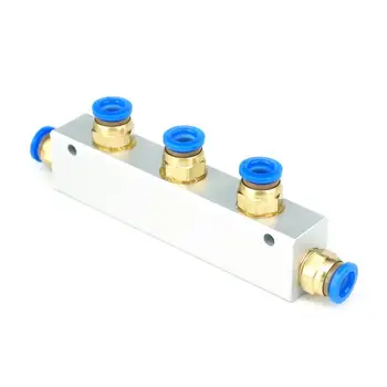 

8mm 3 way air exhaust sub block gas path exhaust through multi-way gas pipe joint distributor