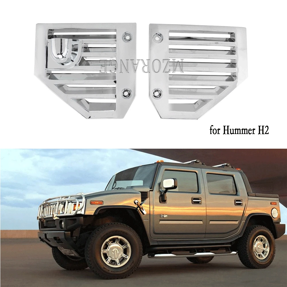 Хромированная отделка боковое вентиляционное отверстие капота для Hummer H2 2003-2009 2