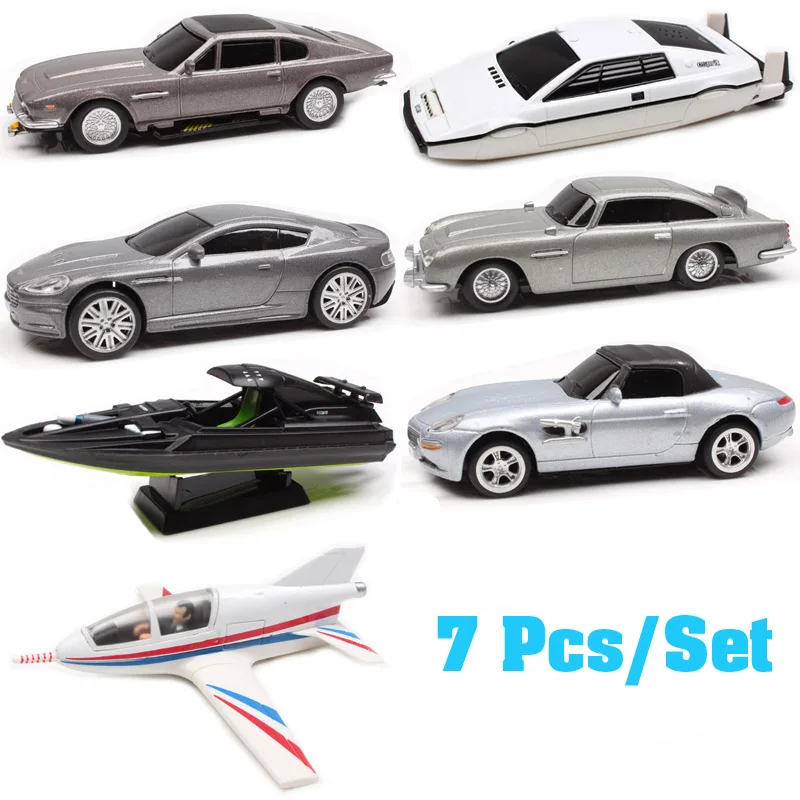 7 шт./компл. 1:48 Suntory 007 Джеймса Бонда лотоса Корпоративный дух Aston Martin DBS DB5 V8 Q лодка самолеты игрушечные машинки модели масштабная модель автомобиля - Цвет: 7Piece per set