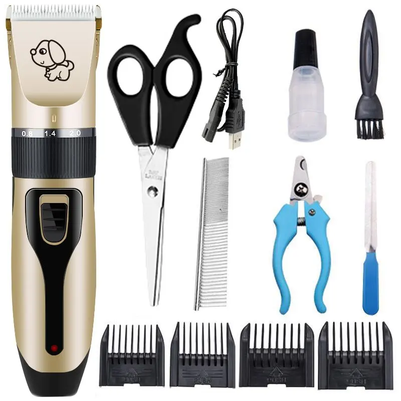 Tondeuse pour chien tondeuse pour chien toilettage (animal de compagnie/chat/chien/lapin) coupe de cheveux tondeuse ensemble de rasoir animaux de compagnie sans fil Rechargeable professionnel ► Photo 3/6