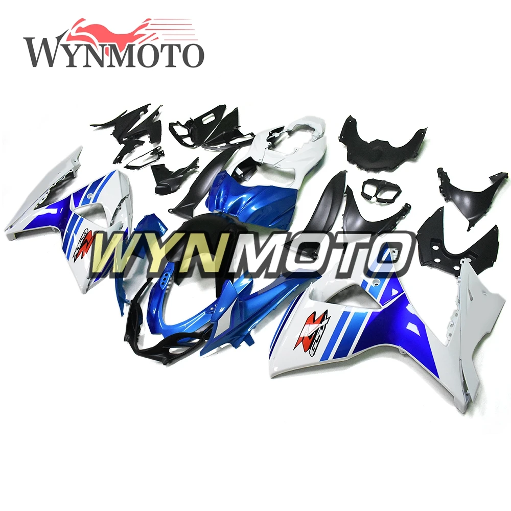 ABS Пластик полный комплект обтекателя для Suzuki GSXR1000 K9 2009- для детей 10, 11, 12, 13, 14, 15, инъекции мотоциклетный кузов белого и синего цвета черный