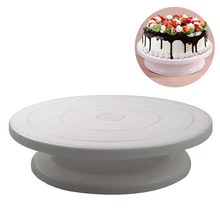 Пластиковая тарелка для торта вращающаяся противоскользящая круглая подставка для торта украшение поворотный стол кухонная сковородка "сделай сам" инструмент для выпечки
