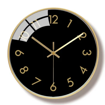 

Metal Glass Wall Clock Silent Large Digital Mechanism Electronic Wall Watch Minimalist Reloj De Pared Novelty Home Decor AA60WC