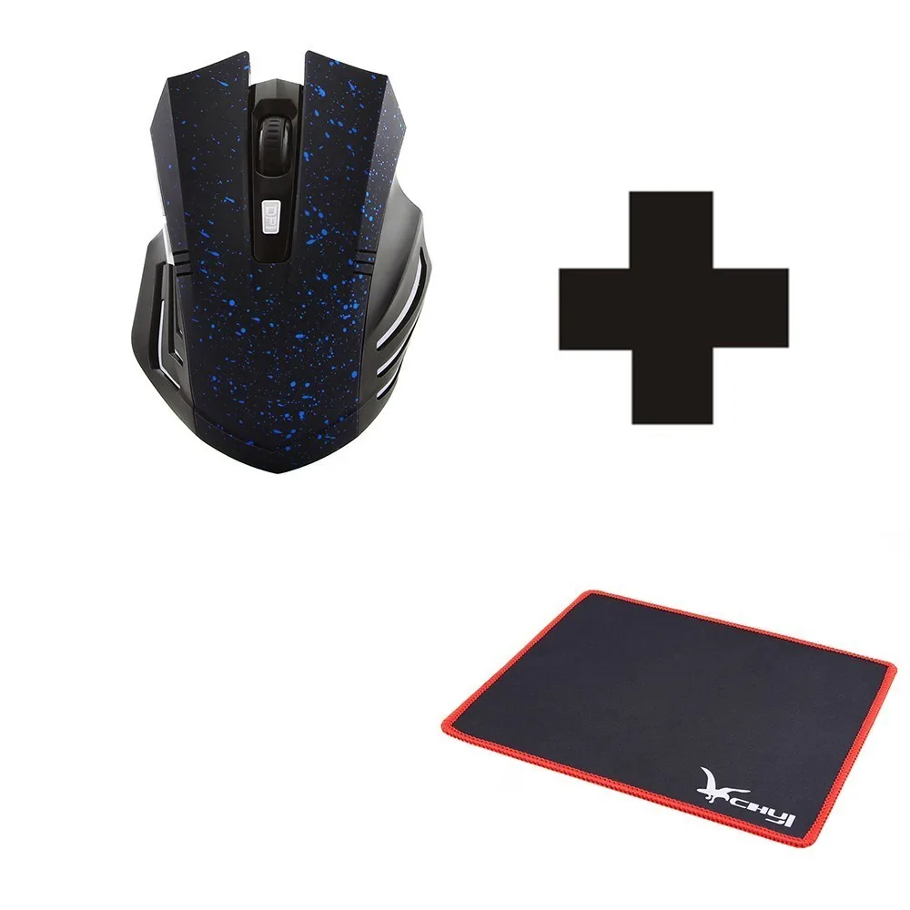 Mouse with Pad Беспроводная игровая геймерская компьютерная мышь, эргономичная оптическая мышь 6D 1600 dpi, USB игровая мышь с ковриком для мыши, для ПК, ноутбука, рабочего стола - Цвет: Mouse with Pad