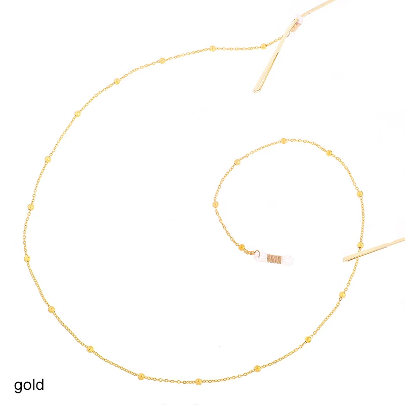 golden 70 см модные женские туфли цвета: золотистый, серебристый Цвет на ремешке Украшенные металлическим декором очки цепочка для очков для чтения для телефона, держатель для телефона шейный ремешок веревка - Цвет: golden