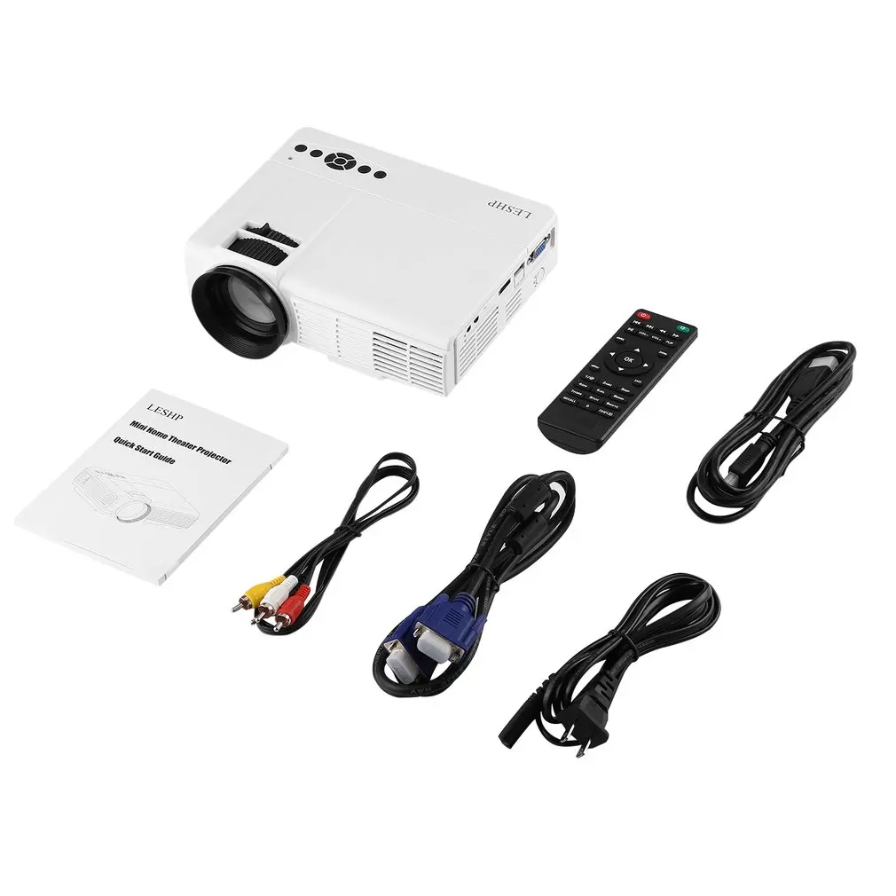 Q5 LED Projector 800*480 Pixel 1200LM Mini Home Theater Video Projector Home Cinema TV Laptops Smartphones