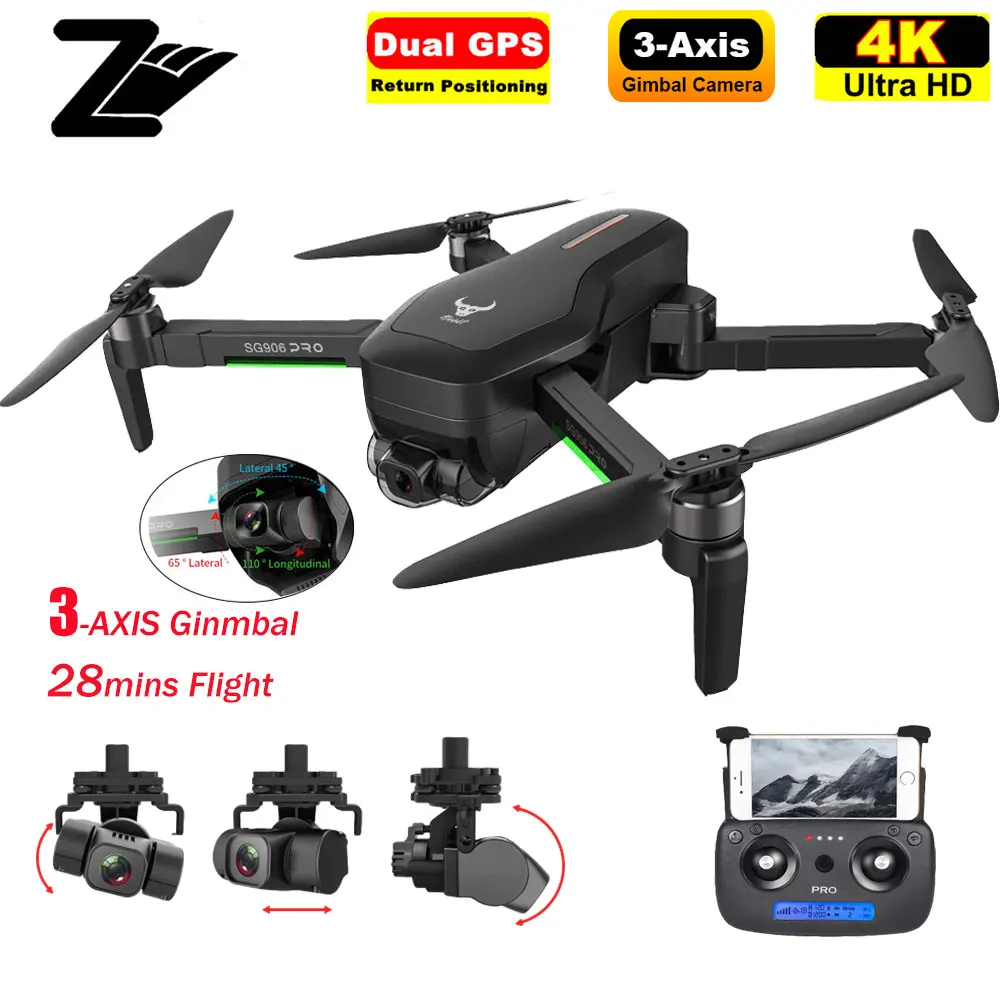 SG906 PRO2 GPS 4k Профессиональный беспилотные летательные аппараты с Камера 5G Wi Fi FPV 3