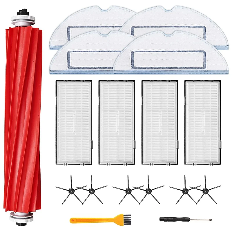 Main Brush Heap Filter Mop Pads for Roborock S7 S70 S7Max T7S Plus Robot Vacuum Cleaner Spare Parts Set of 17 | Бытовая техника