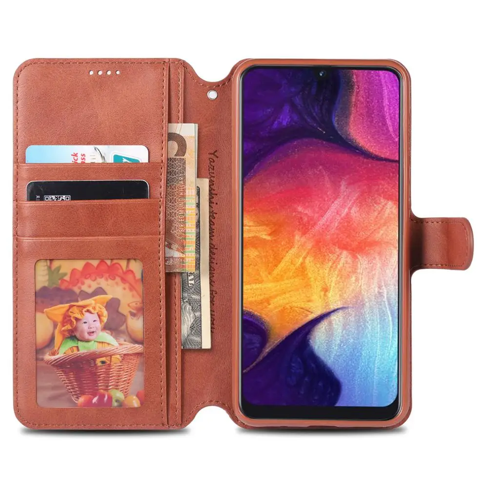 Кожаный чехол-книжка для samsung A70, держатель для карт, кошелек, чехол для samsung Galaxy A70, чехол, чехол