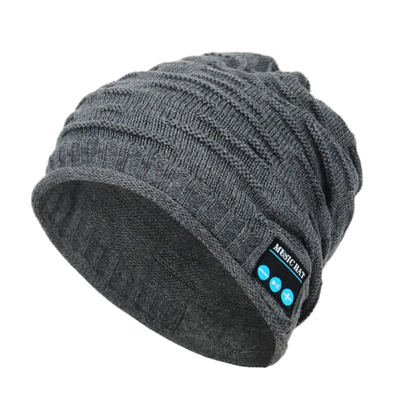 HOT Bluetooth Music Warm Beanie Hat Wireless Smart Cap Headset Headphone Speaker Mic