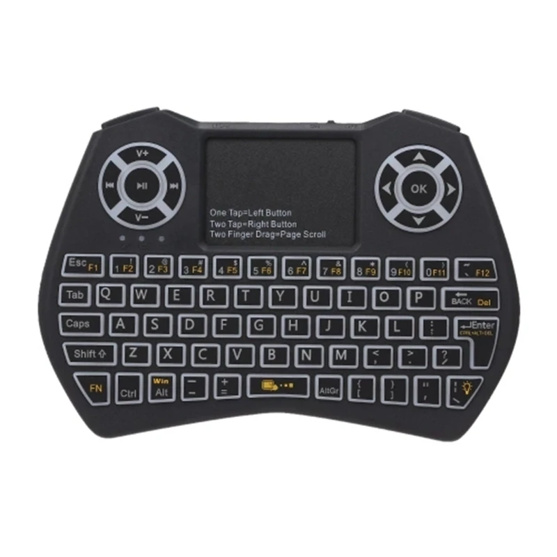 2.4GHz LED RGB Backlit Wireless Keyboard with Touchpad Mouse Remote Control for Android TV BOX PC Projector