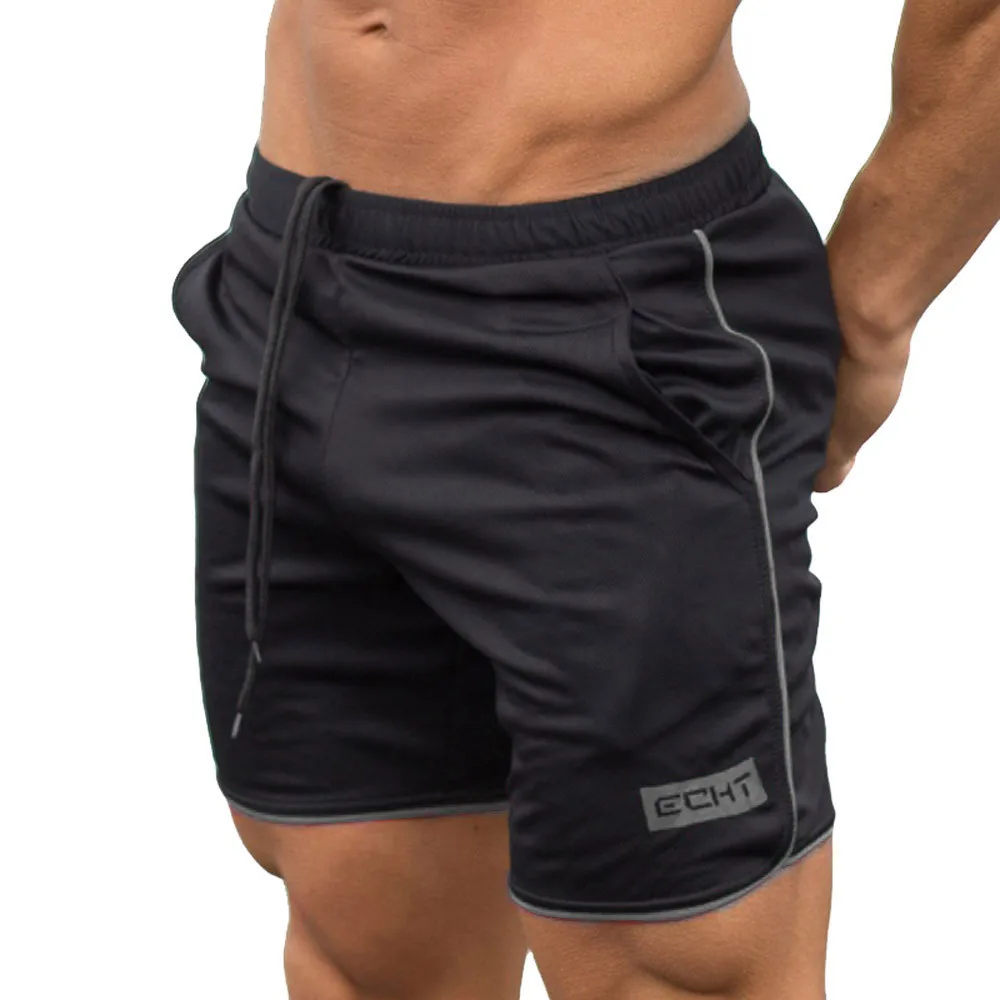 Hawcoar летние модные мужские спортивные тренировка бодибилдинг шорты для тренировок фитнес спортивные шорты штаны Z4 - Цвет: Серый