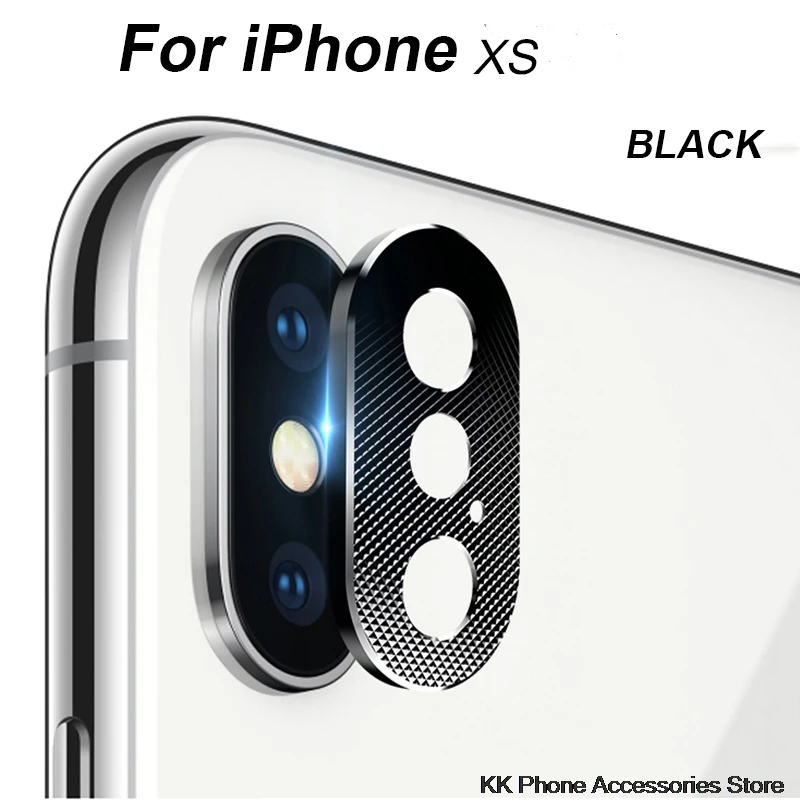 Чехол для телефона чехол для линзы объектива для iPhone X 10 XS Max XR металлическая крышка объектива для iPhone 6 6s 7 8 плюс кольцо пластинчатый Металл алюминиевый протектор - Цвет: For iPhone XS