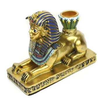 

EGYPT STYLE RESIN PHARAOH KHAFRE SPHINX CANDLEHOLDER CREATIVE HOME LIVING ROOM ART&CRAFT DECORATION X4265