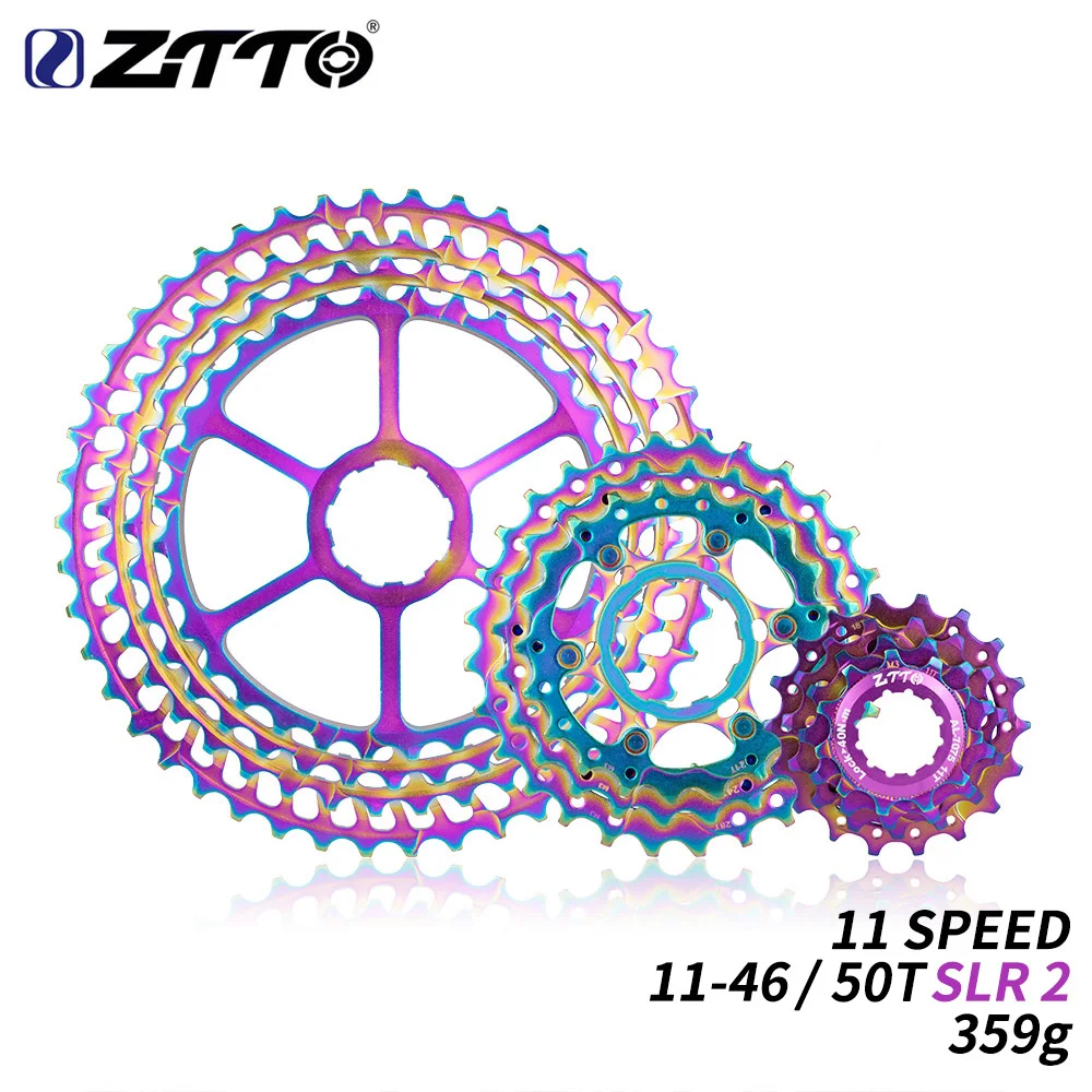 ZTTO 11 скоростной Сверхлегкий цветной 11-46T SLR 2 велосипед 11-50T кассета HG система 11s 46T CNC k7 для MTB GX X1 NX M8000