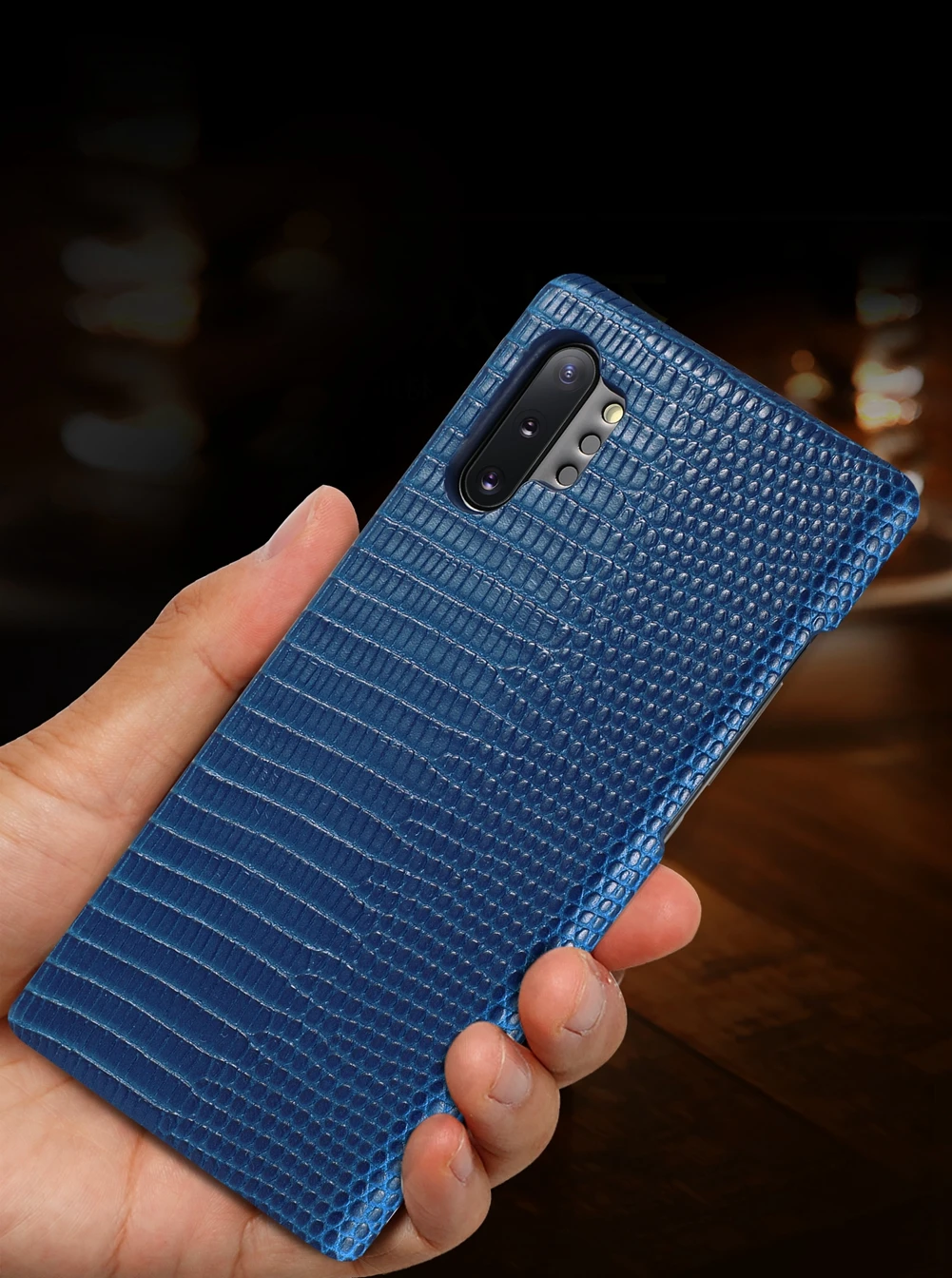 Чехол из натуральной кожи для samsung Galaxy Note 10/Note 10 Plus, чехол для телефона, Роскошный деловой кожаный чехол с узором ящерицы