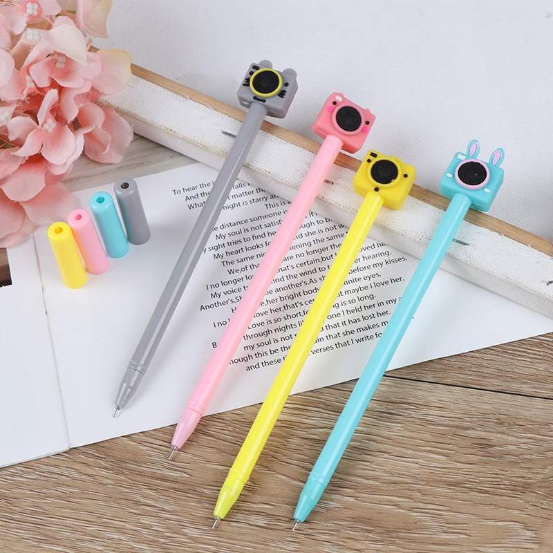 

1pcs Camera Gel Pen Cute Stationary Student Kawaii Pen NoveltyBlack Gel Pens Cute Pens and Pencils Kawaii School Supplies