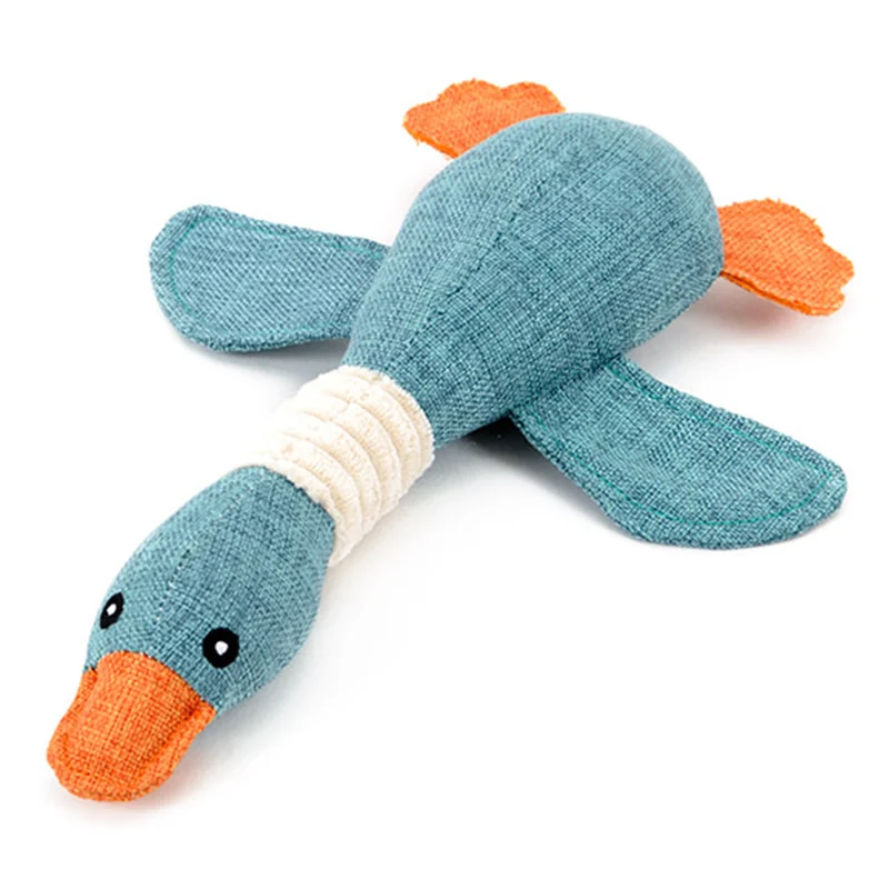 

Dog Pet Squeak Toys Funny Plush Wild Goose Dolls Puppy Chew Toys Dog Squeaker Squeaky Plush Interative Throw Pick Up Bone Toy