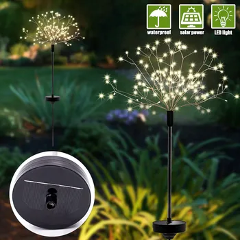 

120LED Solar Power Garden Light Christmas Lights Outdoor Fireworks LED Lawn Lamp waterproof solar garden light ishowtienda