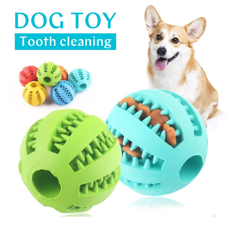 

Teeth Cleaning Pet Toy Nontoxic Rubber Elastic Leakage Food Ball Dog Cat Toys For Samll Dogs Durable IQ Treat Toy Pet Products