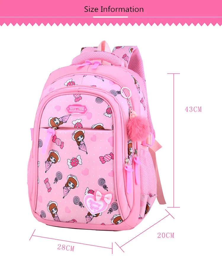 OKKID/школьные сумки для девочек; Детский водонепроницаемый нейлоновый школьный рюкзак с рисунком из мультфильма; детская сумка для книг; милый чехол-карандаш для ручек; Рождественский подарок для девочек