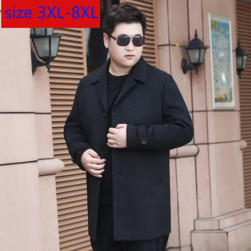 New Arrival High Quality Overcoat Suit Woolen Coat Winter White Duck Thick Long Down Jackets Mens Large Plus Size 3XL-8XL | Мужская