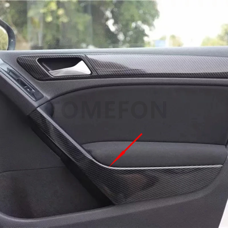 TOMEFON для Volkswagen Golf 6 MK6 2010 2011 2012 Автомобильная внутренняя дверная ручка, декоративная панель, отделка, аксессуары для интерьера ABS