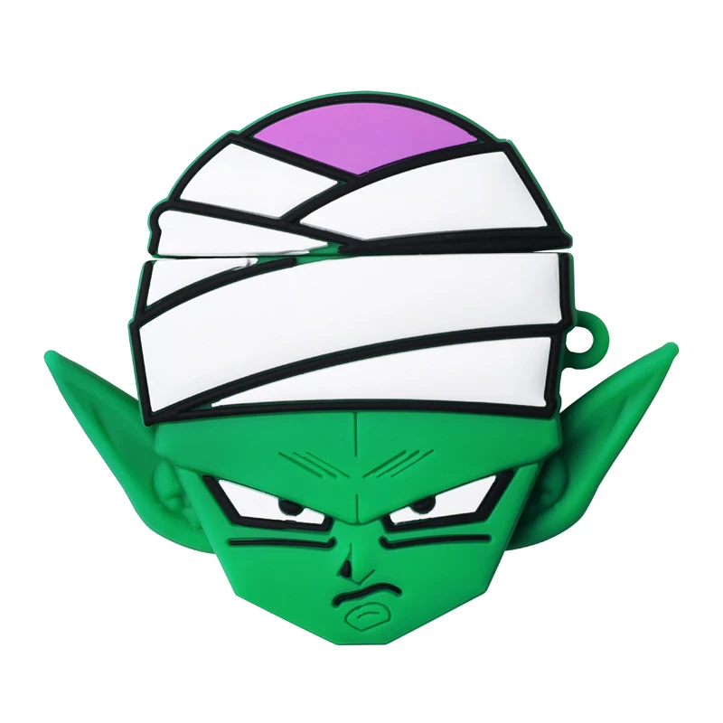 Аниме Dragon Ball Piccolo чехол для наушников Мягкий силиконовый чехол для AirPods 1 2 Bluetooth гарнитура зарядная коробка крутые чехлы с крюком - Цвет: Piccolo