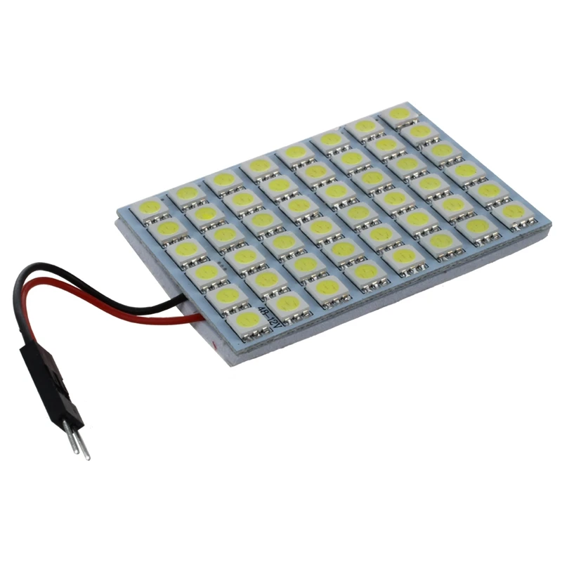 

WSFS Hot 4X 48 5050SMD Pure White LED Panel T10 BA9S Dome Festoon Adapter Light Lamp Bulb