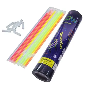 

100Pcs Fluorescence Light Up Glow In The Dark Sticks Bracelets Neon Luminous Sticks Christmas Wedding Party Favor Toys