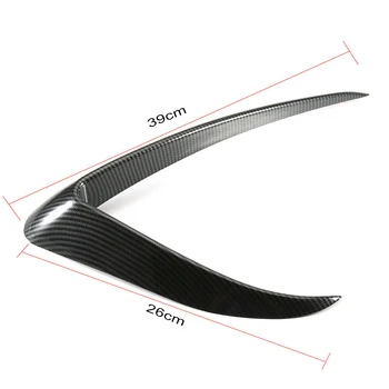 

Car Eyebrow Cover Trim Black Carbon Fiber Style Front Fog Light 1 pair