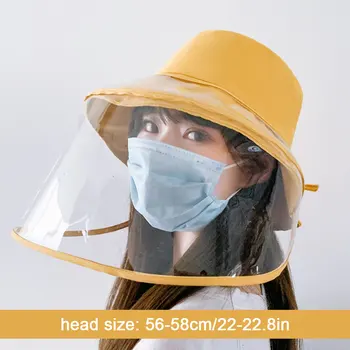 

Casual Fisherman Hat Sun Cap Unisex Summer Hats Detachable With Transparent Shield Screen Outdoor Women Men Fashion Caps