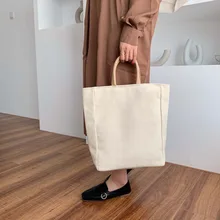 New fashion simple leisure Tote Bag student schoolbag large capacity canvas briefcase