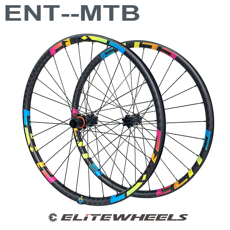Колеса ELITEWHEELS M11 29ER Mtb Углеродные колеса 28H 27*24 мм ширина Hookless XC горный велосипед