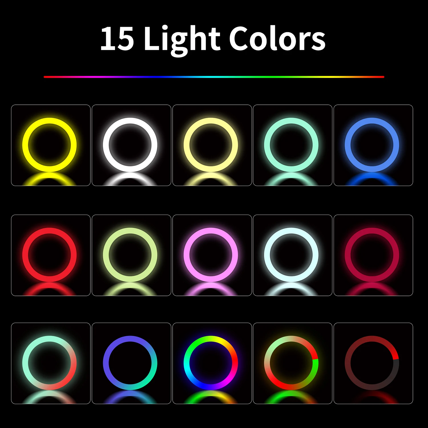 Lâmpada para Tiktok Anel de Luz com 200cm Polegada Lâmpada Selfie Tripé Fotografia Anel Youtube Maquiagem Vídeo Tiro 13 Rgb - Image 5