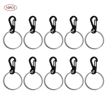 

Metal Hooks Mini SF Spring Backpack Clasps Carabiner EDC Keychain Flag Pole Backpack Attachments Clip Snaps Hook with Key Rings