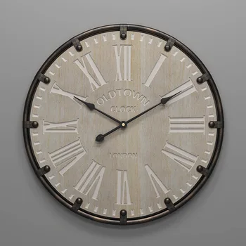 

European-style modern personality simple study room living room bedroom creative cafe decoration metal mute wall clock LX110518