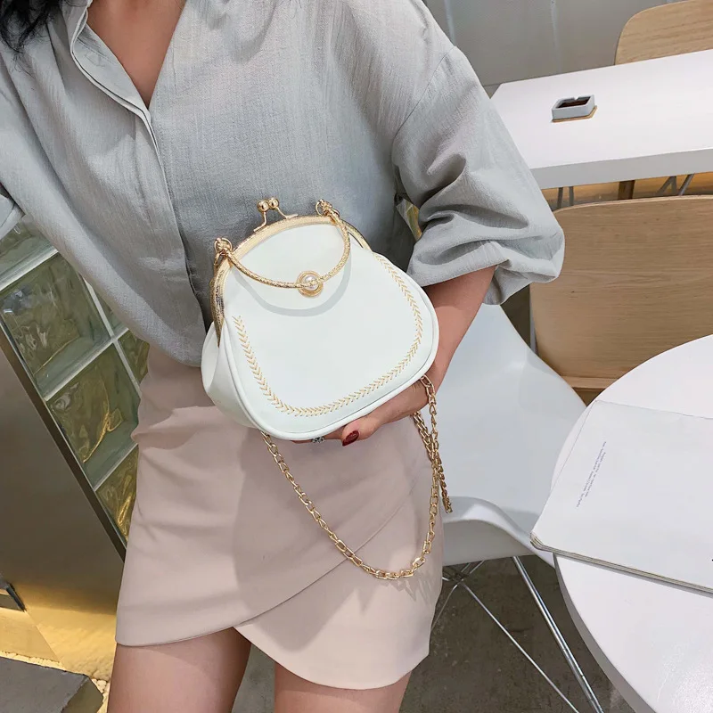 JIULIN Female 2019 new summer fresh texture saddle bag Joker shoulder slung chain | Багаж и сумки