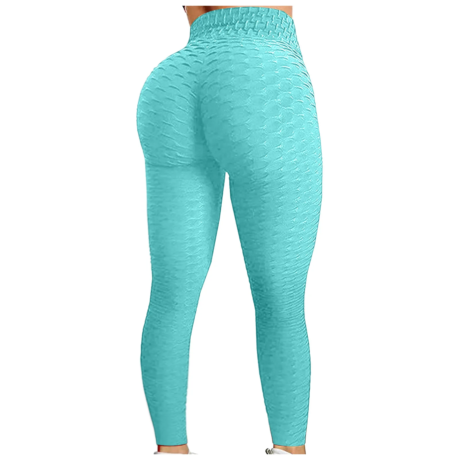 High Waist Yoga Pants Leggings Women Bubble Hip Lifting Exercise Fitness Running Pants Elastic Tights Колготки Штаны Женский