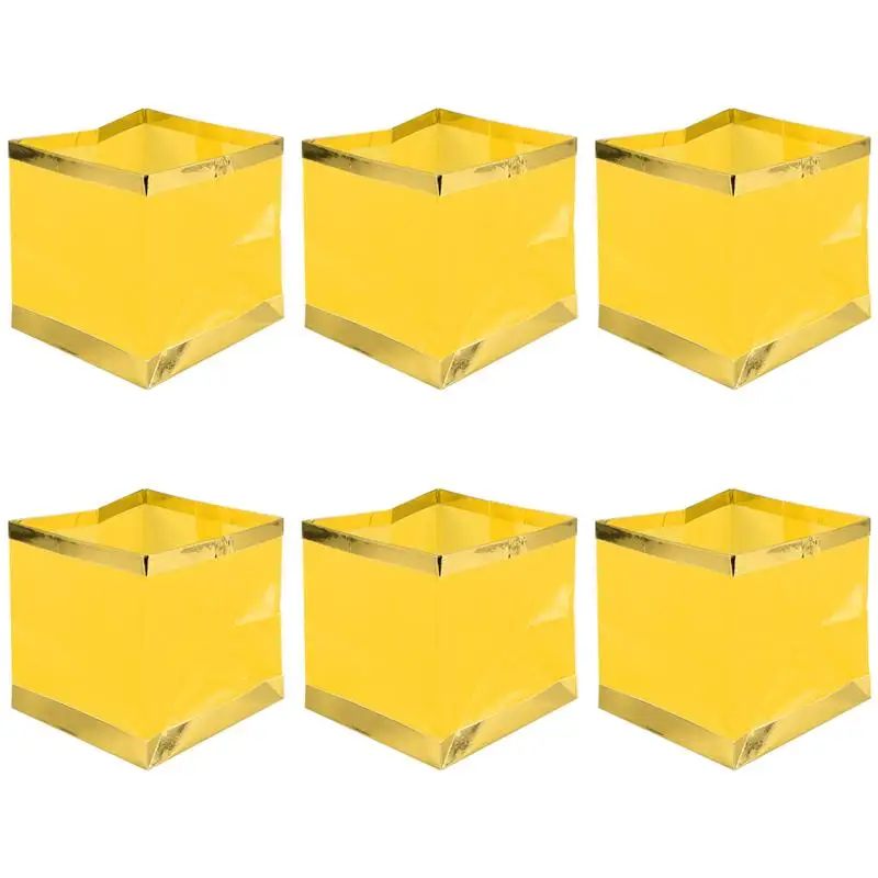 6PCS Yellow Непотопляемый плавающий водный фонарь, квадратный водный светильник, плавающий Китайский Водный светильник для бассейна, пруда на открытом воздухе-со свечкой - Цвет: 6PCS Yellow